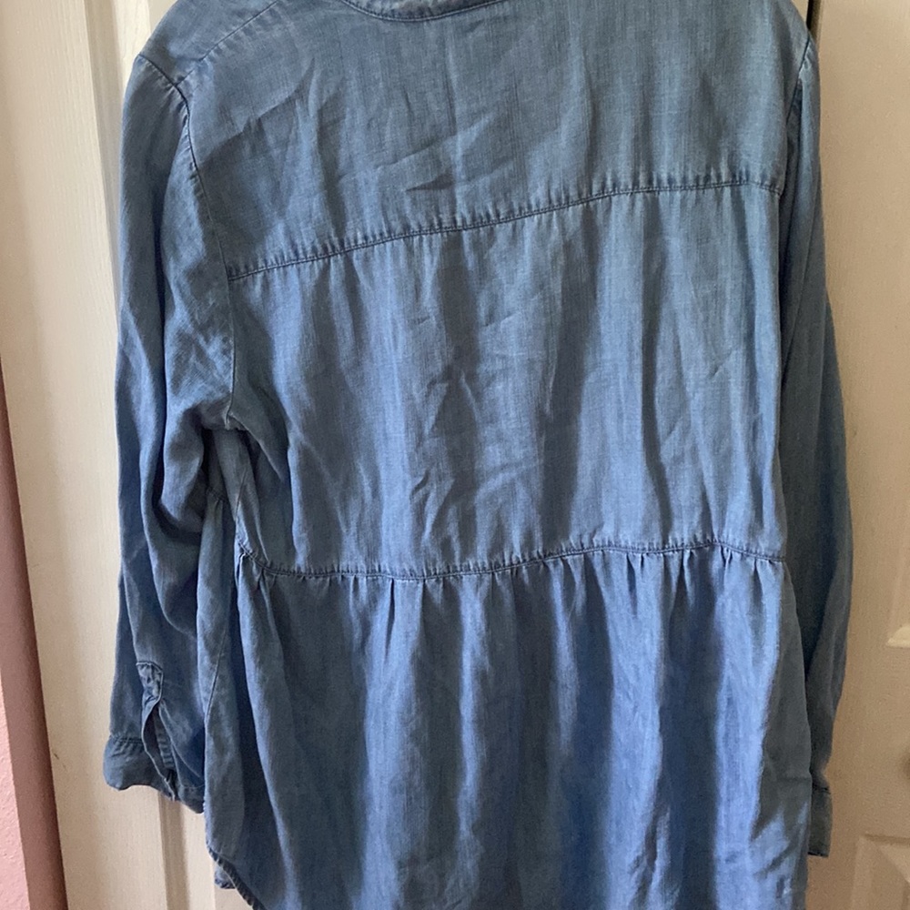 Torrid Plus Size Chambray Button Down Top - image 8